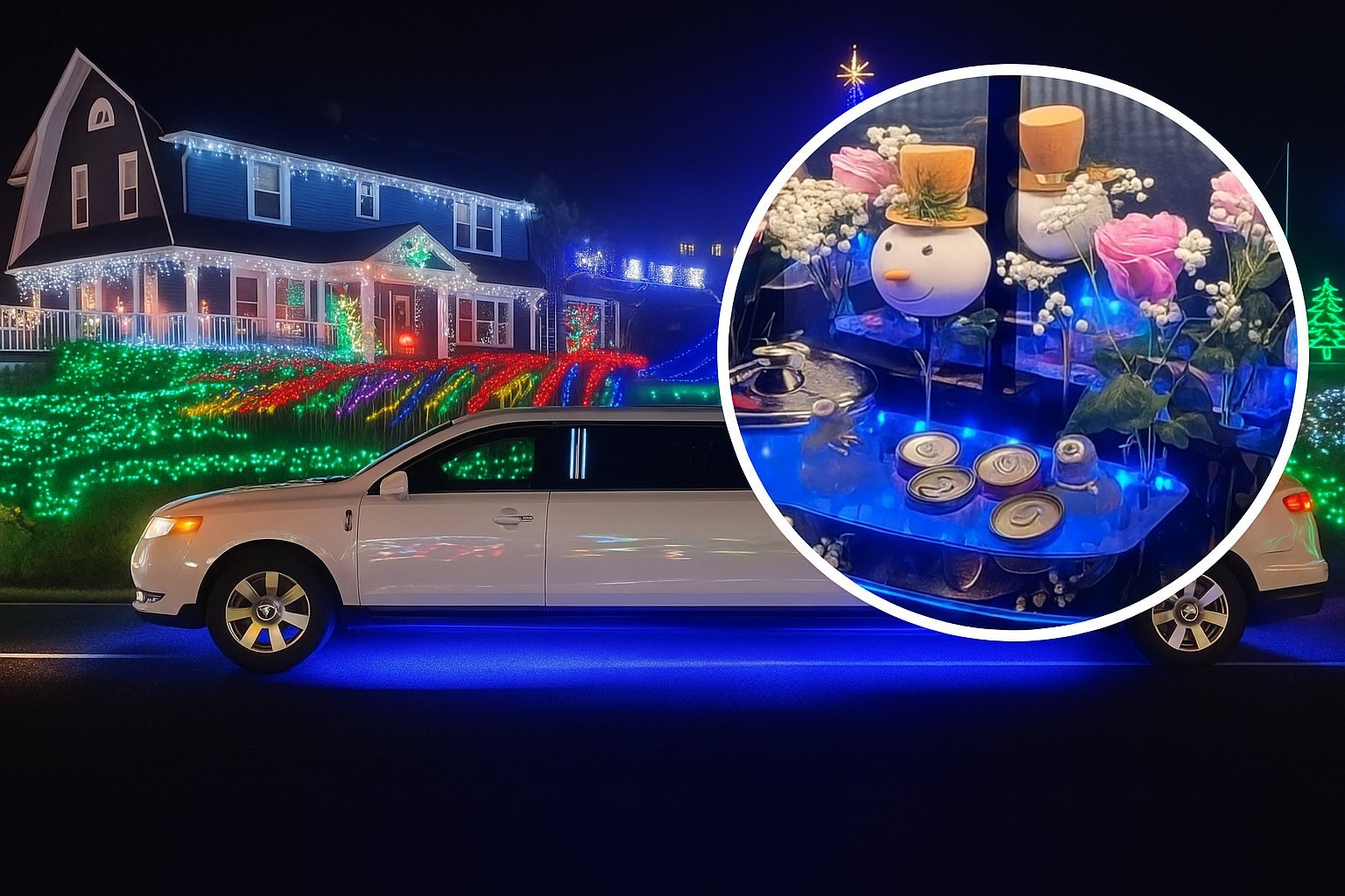 Whidbey Island Limo at holiday lights