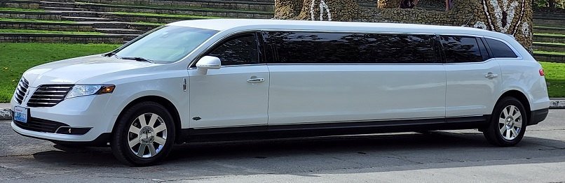 White stretch limousine serving Mount Vernon